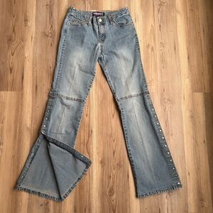 Y2K Bubblegum Light Blue Flare Jeans